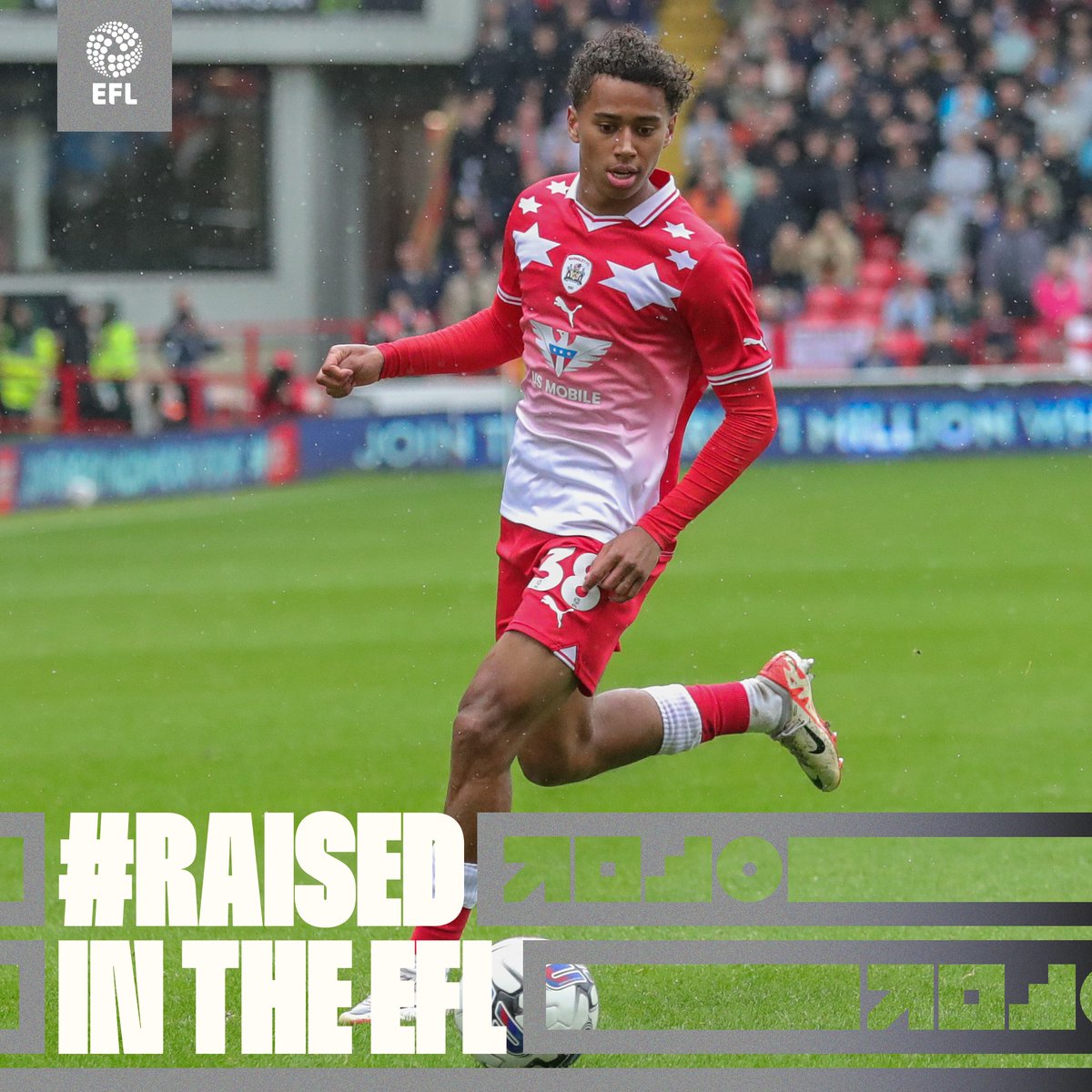 BarnsleyFC's tweet photo. ⏫ As part of the @EFL's Youth Development Week, we're shining a light on our Reds on the rise!

Theo Chapman continues to shine 🌟

#RaisedInTheEFL | @AcademyBFC