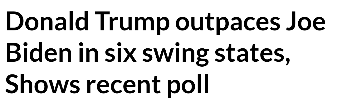 🇺🇲 2024 GE: Emerson/The Hill

ARIZONA
🟥 Trump 46% (+8)
🟦 Biden 38%
🟨 RFK Jr 7%
🟩 Stein 2%
🟨 West 1%
—
GEORGIA
🟥 Trump 44% (+7)
🟦 Biden 37%
🟨 RFK Jr 5%
🟨 West 2%
🟩 Stein 1%
—
NEVADA
🟥 Trump 41% (+5)
🟦 Biden 36%
🟨 RFK Jr 9%
🟩 Stein 2%
🟨 West 1%
—
PENNSYLVANIA 
🟥