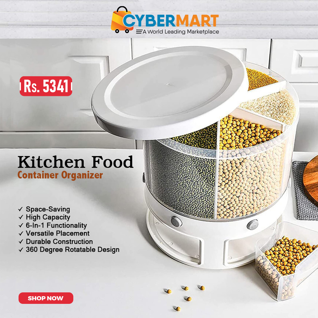 cybermartpak's tweet image. Say goodbye to messy cabinets and organize your kitchen with our Food Container Organizer! Order now for just Rs. 5341/- and enjoy FREE Home Delivery.

Shop Now: cybermart.pk/10-Kg-6-In-1-K…

#foodorganizer #kitchenorganization #kitchenorganizationtips #CyberMartPK #shopping
