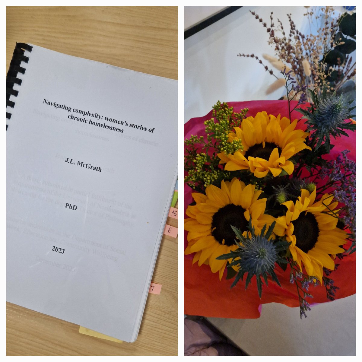 Very happy to share that I passed my PhD viva on Friday! I am so grateful for the support of my supervisors @MoniqueLhussier @ForsterNatalie & Steve Crossley & @NIHRSPHR @NIHR_ARC_NENC What a team! ❤️🍾🥳