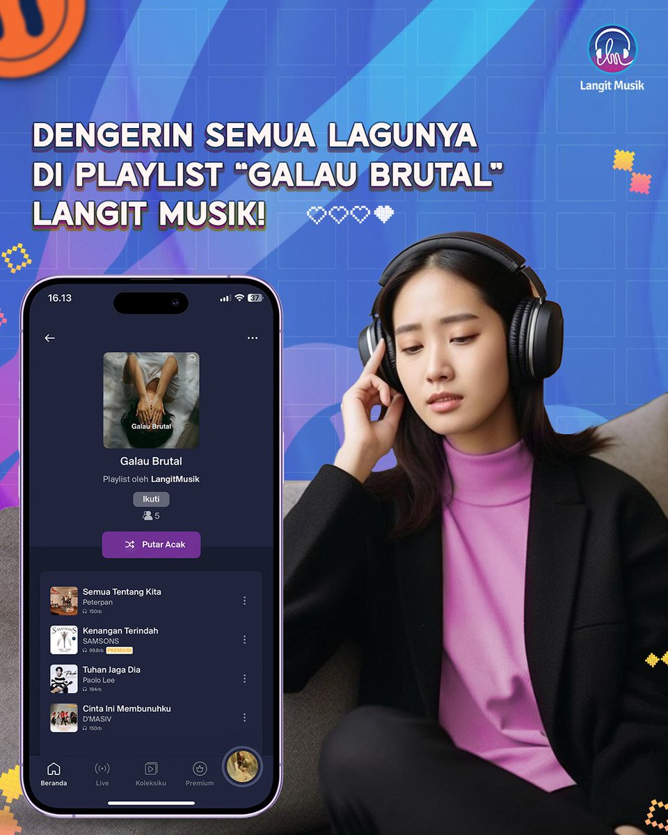 LangitMusik's tweet photo. Kalo kangen harus dibawa kemana ya? Ruang I See U bukan? ๐
Coba tambahin Hopeless Romantic versi Sobat Musik di kolom komentar. Yang paling ngenes bakal minceu pin komennya! ๐ย
#LangitMusik #MusikIndonesia #TunjukanEkspresiMusikMu #MusikIndonesia #Musik #MusikHits https://t.co/geAkbCtXTf