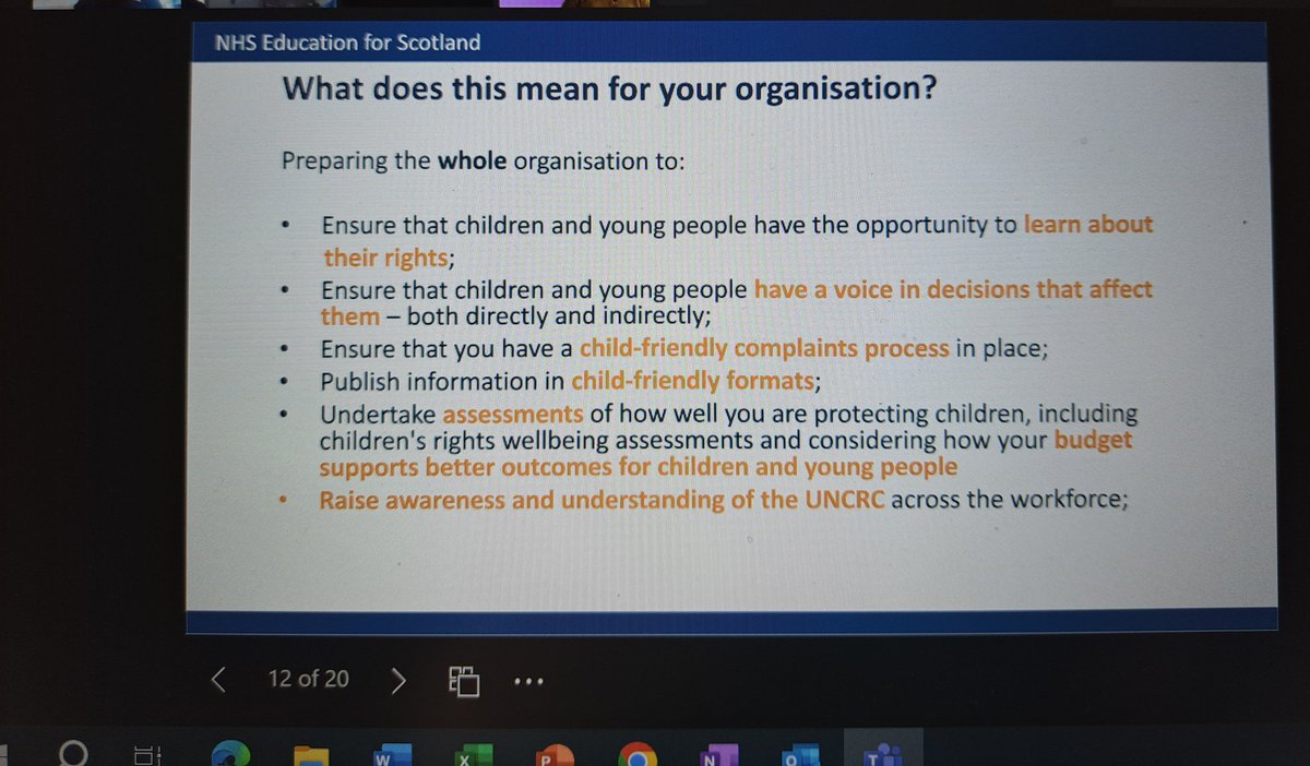 Another great UNCRC/children's rights awareness session today with NHS colleagues from across Scotland. @NESnmahp @McGuire_Clare