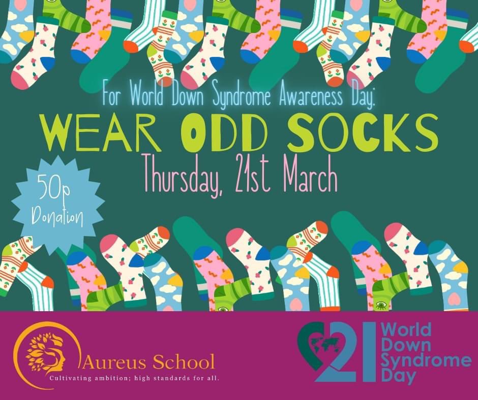 £70 raised so far today. Well done to all the students for showing off their odd socks @AureusSchool @DownsOxford Thank you to Miss Church for supporting these fantastic events.