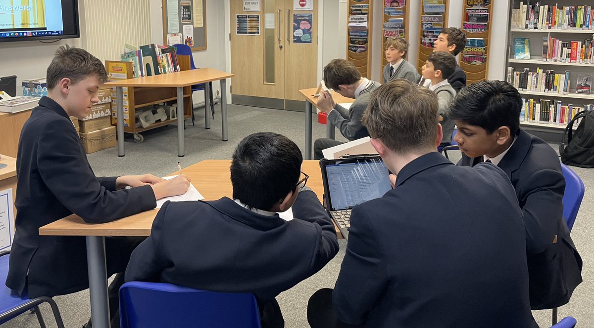 The Mallison Library (@rgsglibrary) on Twitter photo Halfway through the #NRCQuiz2024 and the <a href="/RGSGuildford/">RGS Guildford</a> teams are fighting back after missing several questions due to a fire drill. Fingers crossed for the second half! Halfway through the #NRCQuiz2024 and the <a href="/RGSGuildford/">RGS Guildford</a> teams are fighting back after missing several questions due to a fire drill. Fingers crossed for the second half!