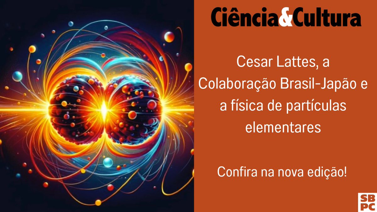ciencia3cultura's tweet photo. Cooperação científica entre Brasil e Japão rendeu frutos para além da física.
Confira na nova edição da Ciência &amp; Cultura:
https://t.co/eGu9w6fEMO 
#CesarLattes #Física #Ciência #SBPC https://t.co/G8ExTnpDfi