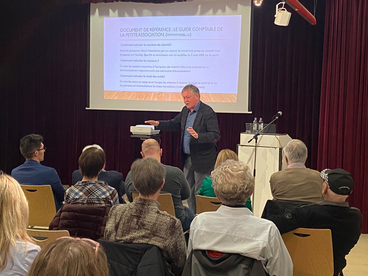 AlexBodry's tweet photo. #Alexontour #Luxembourg #benevolat Hier j’ai effectué ma 33e conférence sur la nouvelle loi sur les associations. Les nouvelles obligations légales combinées aux règles de surveillance des banques et de la Poste risquent de conduire à la disparition de nombreux clubs! Danger! https://t.co/Ltq8FwuXfK