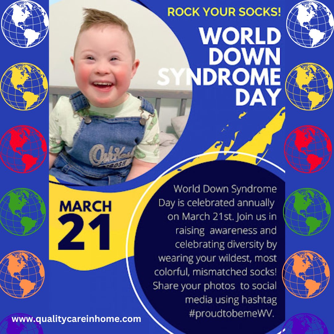 On World Down Syndrome Day, let's celebrate the uniqueness and beauty of individuals with Down Syndrome. They enrich our lives in countless ways. Let's spread love, understanding, and acceptance for all. 💙 #WorldDownSyndromeDay #InclusionMatters #qualitycareinhome #atlantaga