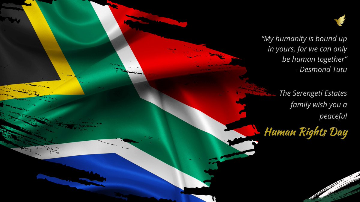 “My humanity is bound up in yours, for we can only be human together” -Desmond Tutu The Serengeti Estates family wish you a peaceful Human Rights Day. #SerengetiEstates #HumanRightsDay #Family #SouthAfrica