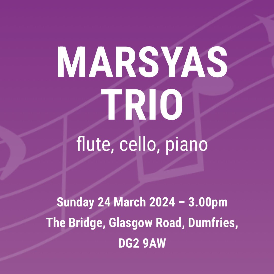 Olga Stezhko (@olgastezhko) on Twitter photo We’re in Dumfries, #Scotland 🏴 this weekend playing our new ‘Beethoven’s Vienna’ programme with…no Beethoven in it 😎
Join <a href="/MarsyasTrio/">Marsyas Trio</a> at Music in Dumfries (The Bridge, Glasgow Road) on Sunday 24th March at 3pm
Info and tickets:
musicindumfries.com/marsyas-piano-… We’re in Dumfries, #Scotland 🏴 this weekend playing our new ‘Beethoven’s Vienna’ programme with…no Beethoven in it 😎
Join <a href="/MarsyasTrio/">Marsyas Trio</a> at Music in Dumfries (The Bridge, Glasgow Road) on Sunday 24th March at 3pm
Info and tickets:
musicindumfries.com/marsyas-piano-…