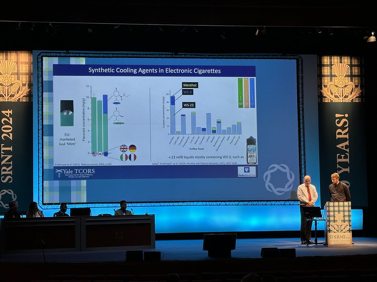 #SRNT2024 Cooling agents as menthol replacements in tobacco products by @sejordt @hanno_ery @SairamJabba Basic Science Network @BasicSRNT @Dr_BHenderson