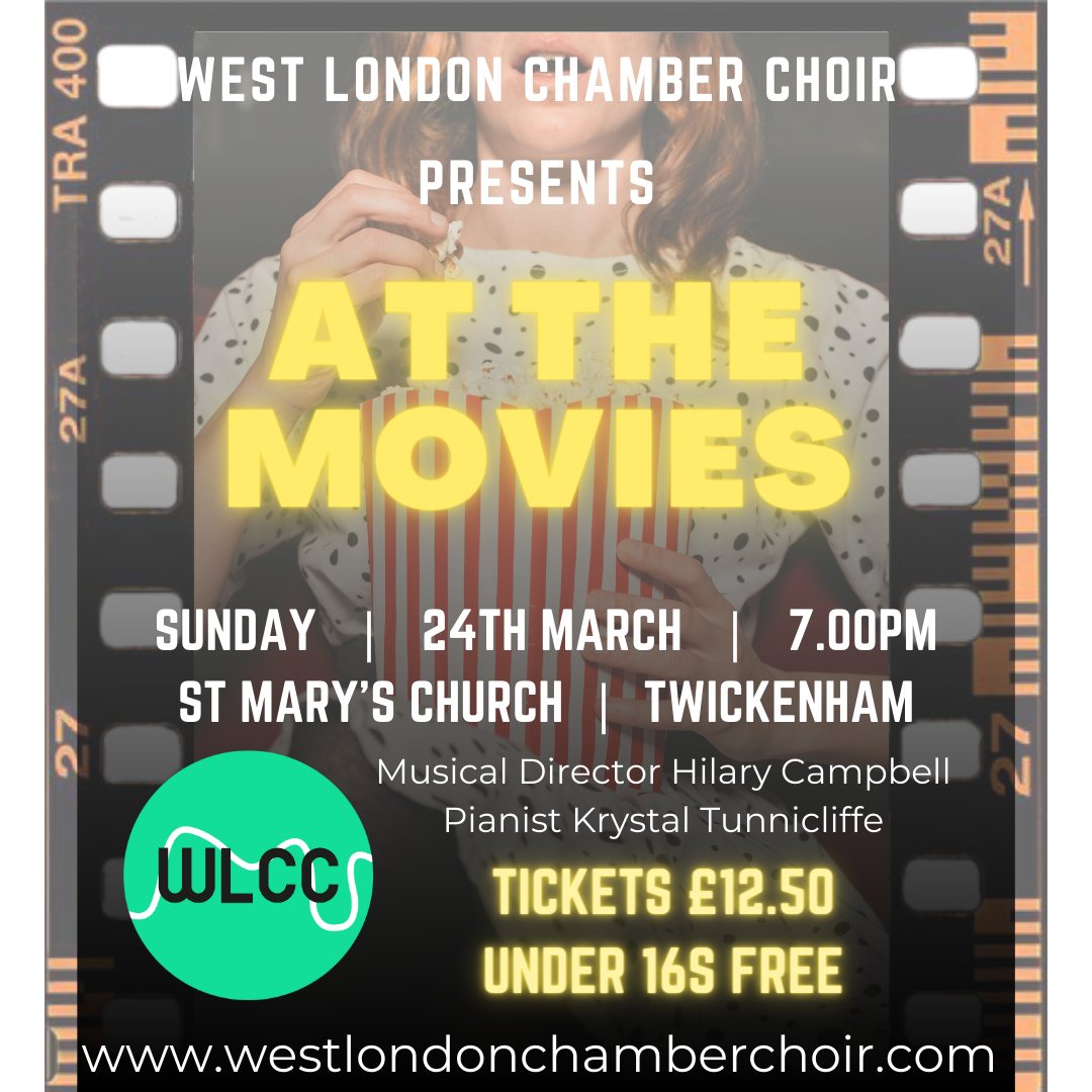 Our concert is THIS Sunday! Join us for an evening of beautiful movie music at #StMarysTwickenham. directed by @HilaryJCampbell with piano by @K_Tunnicliffe🎵 There are still tickets so snap yours up to secure a seat! 🎬🍿#londonconcert #whatsonlondon ticketsource.co.uk/west-london-ch…