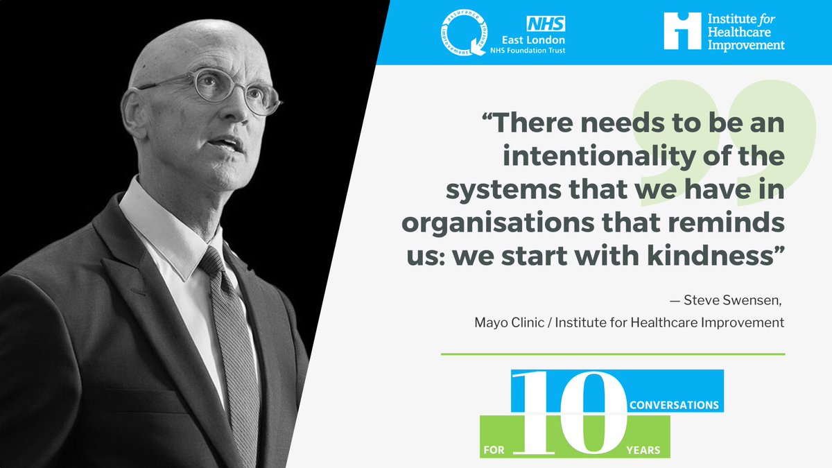 Discover examples and good practice for creating joyful places of work. Join @DrAmarShah with Steve Swensen Emeritus Professor at @MayoClinic and senior fellow at @TheIHI with co-host @okPedro Delgado. #QITwitter #NHS #QualityImprovement 🎦 Watch here youtu.be/nMueM-BhNv0