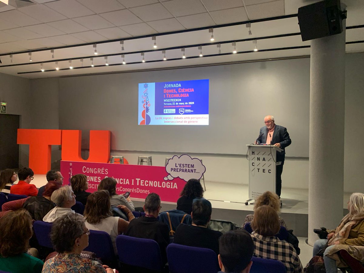 Avui som al <a href="/MNACTEC/">Museu Ciència Cat</a> per assistir a la Jornada #Dones, #Ciència i #Tecnologia - #WSCTECH24, de la qual la Dra. <a href="/evafelamelas/">Eva ♀ #MujeresVecinales 🇵🇸</a>, professora emèrita de l’#EUIT, forma part del comitè organitzador