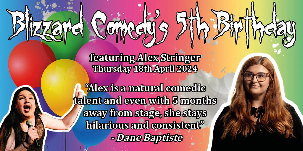 One the UK's fastest rising stars, @thealexstringer’s hysterically sarcastic material and brilliant dead pan delivery has audiences howling with laughter. She's lending her skills to our birthday show on Thursday 18th April, live at @gulliverspub. Deets: blizzardcomedy.co.uk/2024/03/20/5th…
