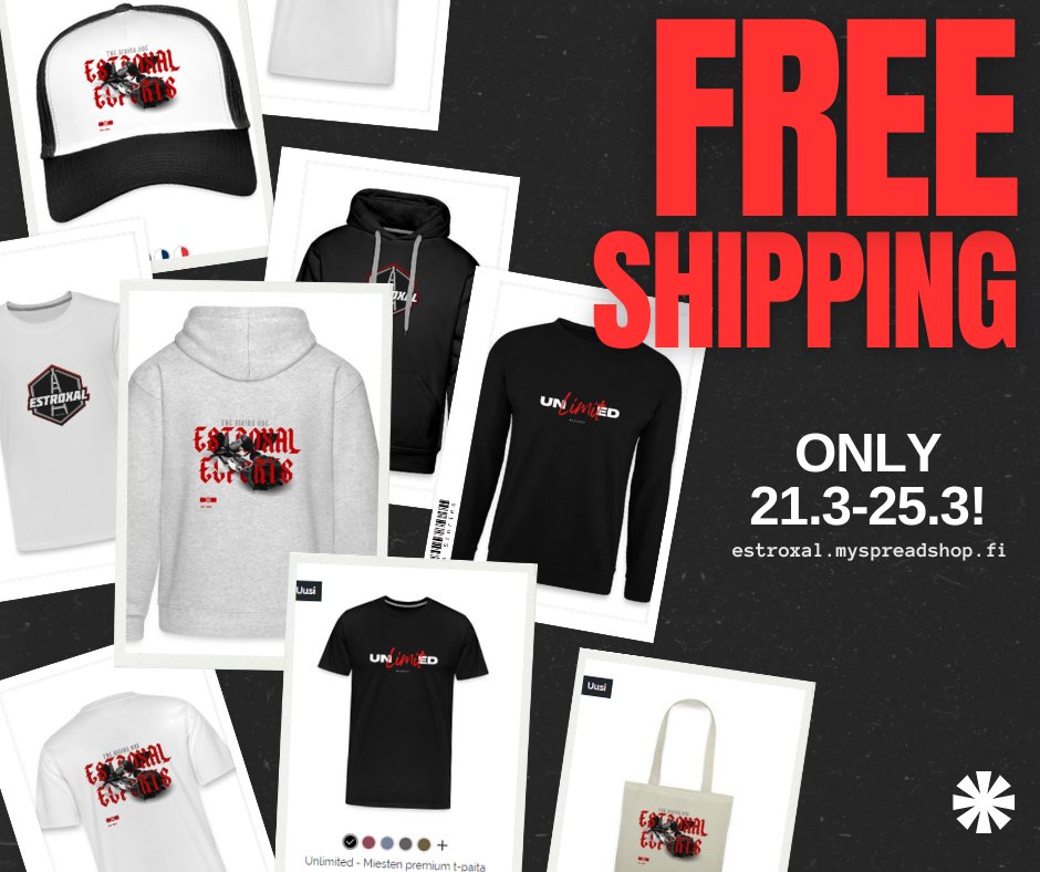 Nothing more to add. Free shipping 21.3-25.3.

Get yours now: estroxal.myspreadshop.fi

#estroxal #esportsfi