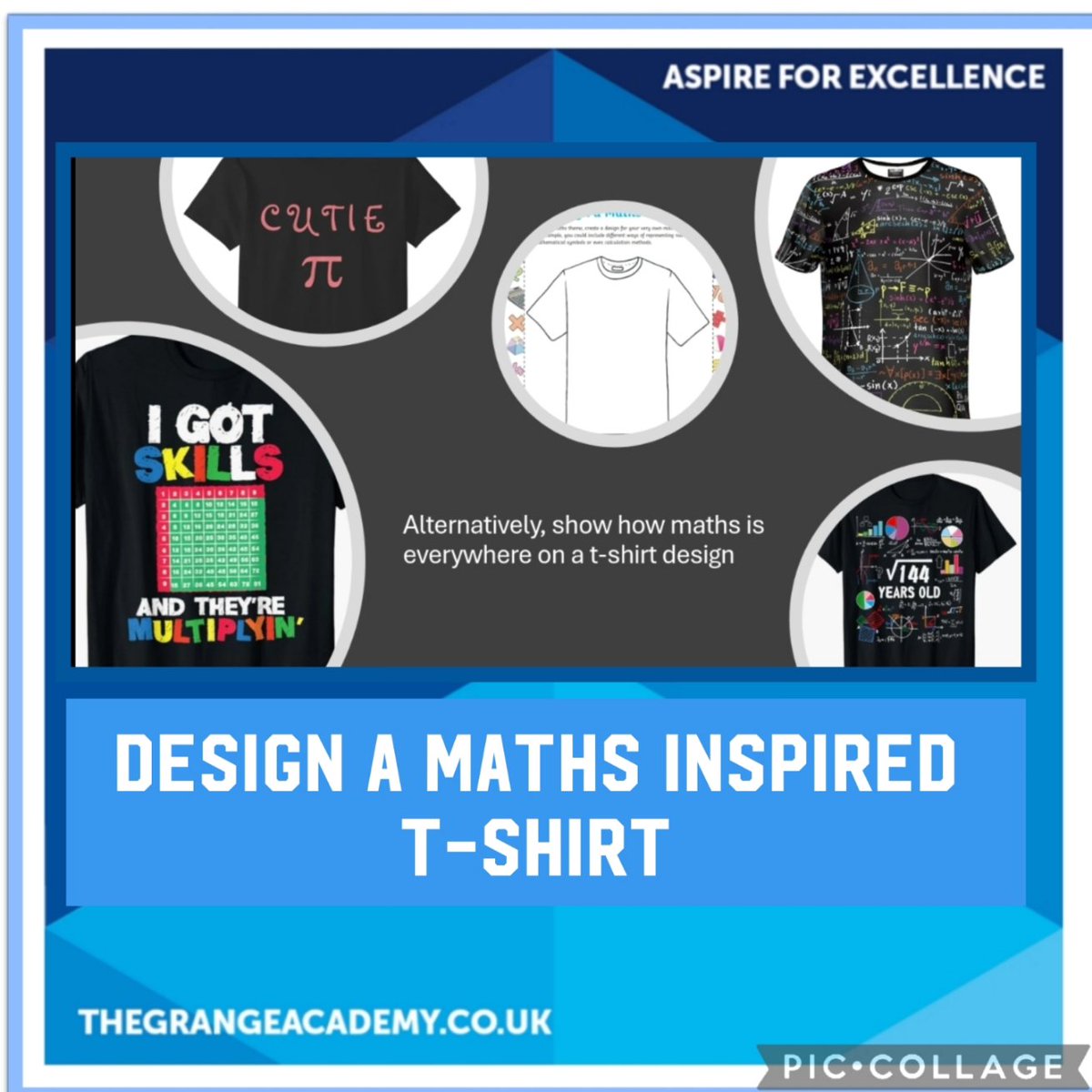 TheGrange_maths's tweet photo. Design a T-Shirt competition for International Day of Mathematics 2024
#thegrangeacademy 
#aspireforexcellence 
#designatshirt
#internationaldayofmathematics https://t.co/g3rSD5KU0L