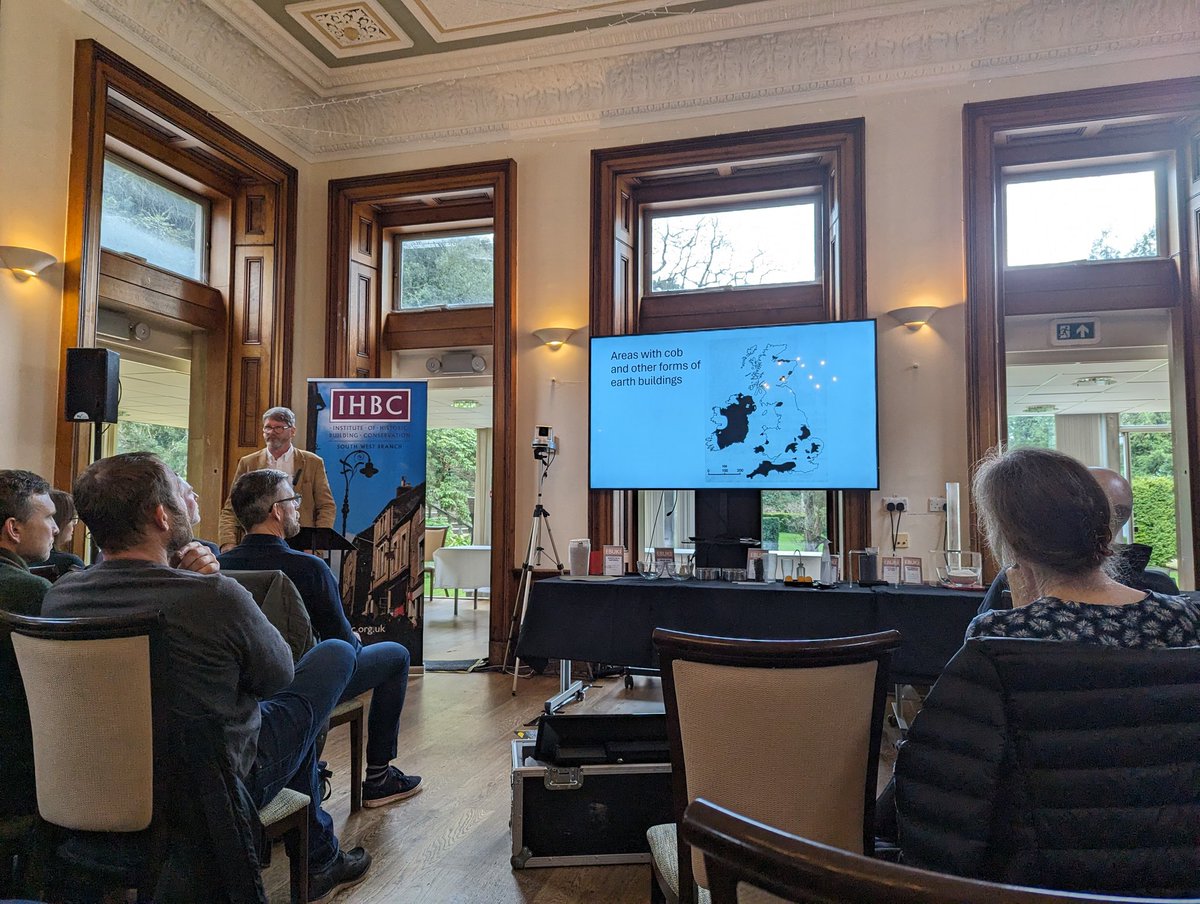Our Cob and Earth day conference <a href="/UniofExeter/">University of Exeter</a> has begun!

Starting off with a "when, what, where, why" introduction by Jonathan Taylor...

The Quaker meeting house at Come to Good near Truro is an early and beautiful example  of cob on a stone plinth.