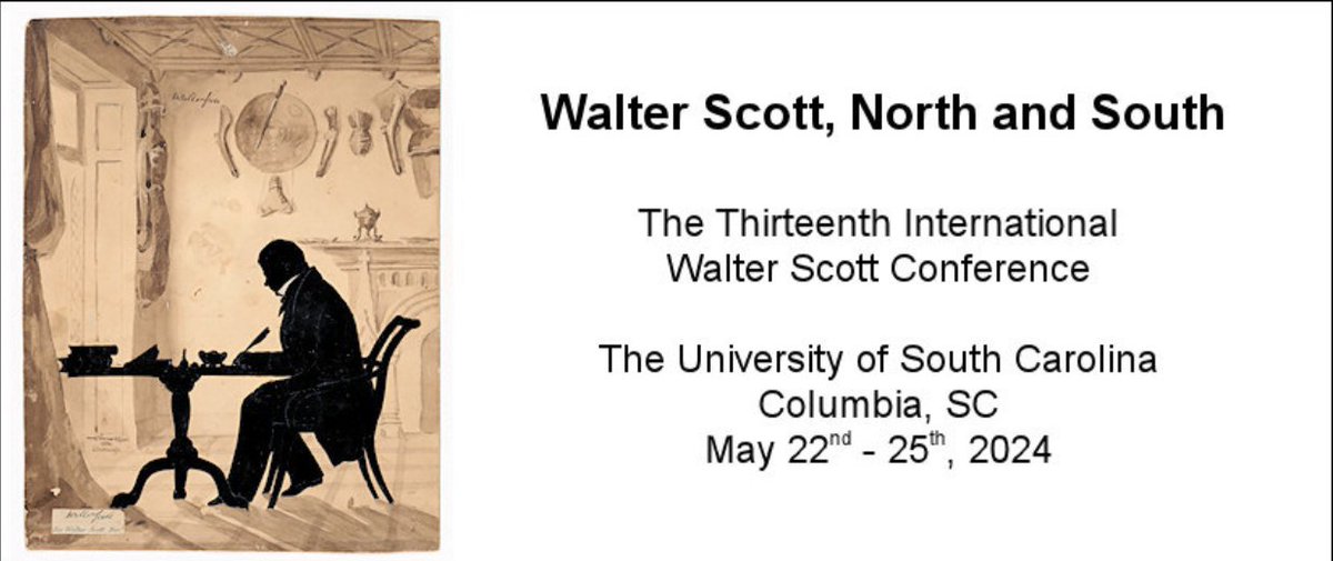 Some news of the 13th International Walter Scott Conference, which will be hosted by the University of South Carolina, on May 22-25, in Columbia, SC. The library, home of the G. Ross Roy Collection, has planned a major exhibition for the occasion. sc.edu/study/colleges…