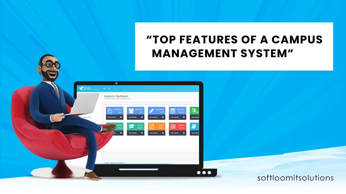 SoftLoom's tweet photo. Top Features of a Campus Management System
https://t.co/MOqZyolQ5j
#campusmanagementsoftware #collegemanagement #collegeerp https://t.co/gjAs5eZYuy
