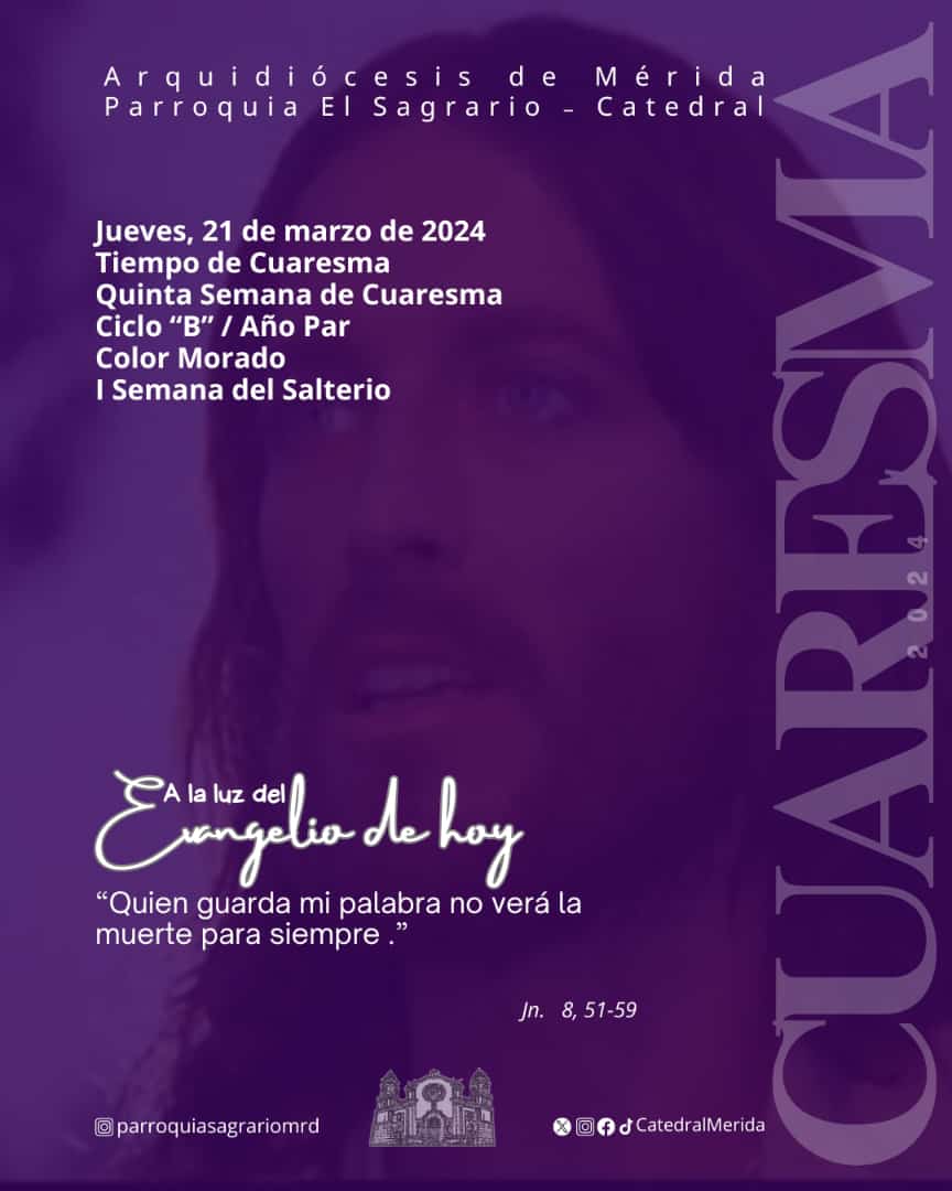 CatedralMerida's tweet photo. El pueblo judío esperaba ansioso la llegada del Mesías, era un deseo real, sin embargo, sus expectativas no dejaron que vieran la Gloria de Dios, Supliquemos al Señor que podamos oírle, y vivir de y en su Palabra, con la certeza de que eso nos dará vida y vida eterna. Amén. https://t.co/7Pjzl6rMx8