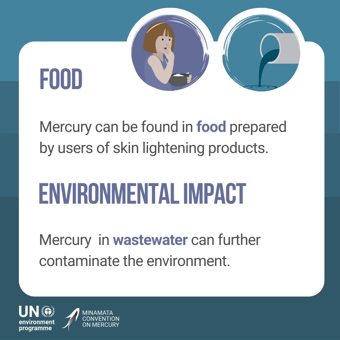 On Int. Day for the Elimination of Racial 
Discrimination, the #MinamataConvention urges to ban #mercury use in cosmetics.

Mercury in #skinlightening products can result in kidney damage, neurological disorders &amp; more.

Learn here 👉 bit.ly/FightRacism2024
#MercuryFreeCosmetics