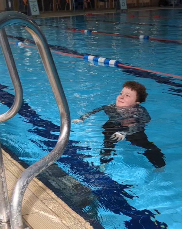 Swimming and treading water in our JimJams! 😊 #waterconfidence