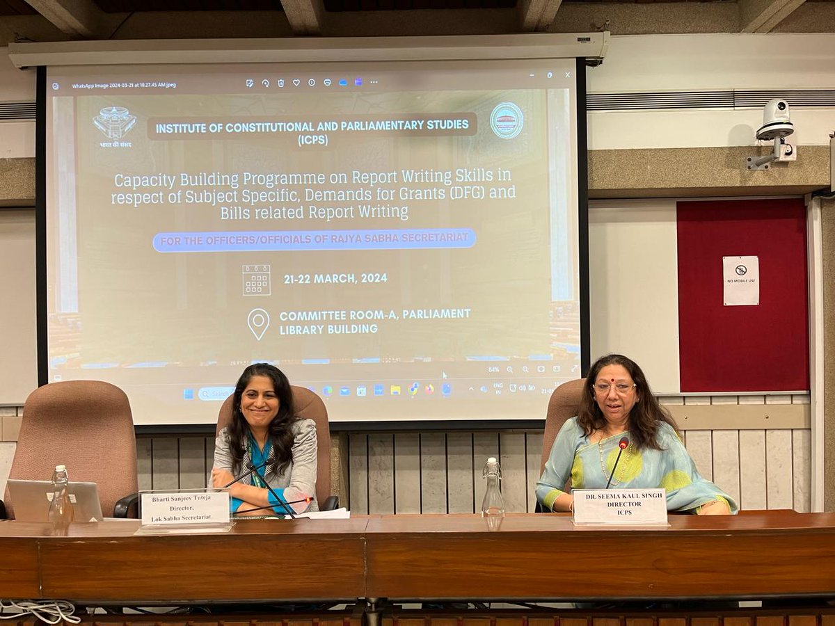 icps_newdelhi's tweet image. Today, ICPS organised Capacity Building Programme for Officers/Officials of Rajya Sabha Secretariat on Report Writing Skills in respect of Subject Specific, Demands for Grants (DFG) and Bills related report writing.

@Rajyasabhasectt 
#reportwriting #capacitybuilding