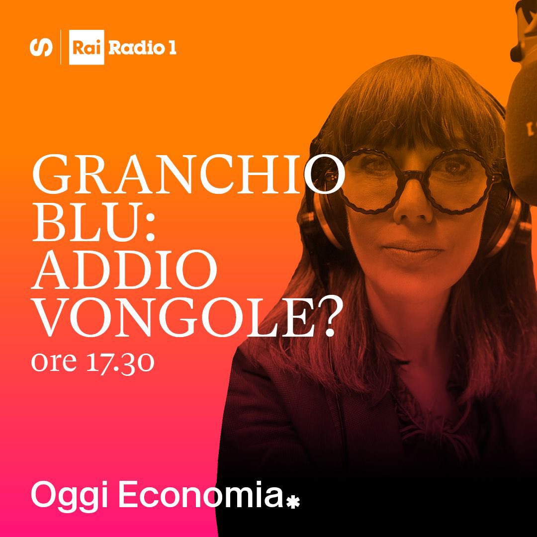 Oggi Econonomia alle 17.30, come tutti i  giovedì su Radio Rai Uno.
Appuntamento con la sostenibilità. 
Parliamo dell’invasione del granchio blu, che sta azzerando la filiera delle vongole italiane nell’alto Adriatico.
Filiera ridotta del 70% in soli 6 mesi.
Cc: <a href="/lasvoltait/">La Svolta</a>