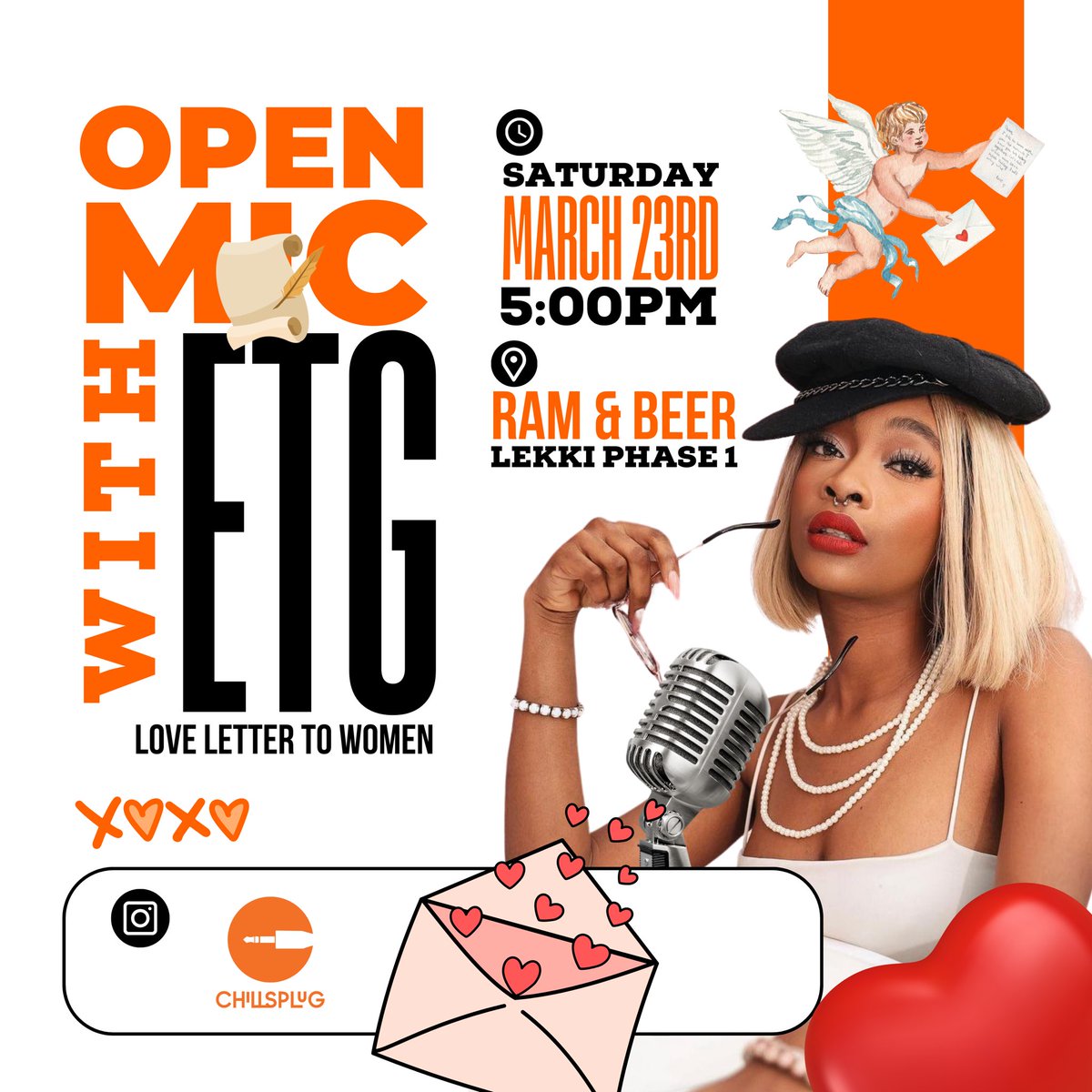 mojolaabayomi's tweet photo. Wyd on Saturday? Idc, cancel it 💋
.
In the continuous celebration of women, OPEN MIC with ETG (Women’s Edition), is happening 🥳
.
Tell a friend to tell a friend🤍
.
PS - attendees(women) that want to perform will get the chance to, once the artistes on the lineup are done🥳💃🏽 https://t.co/w9ZzDvF3O2
