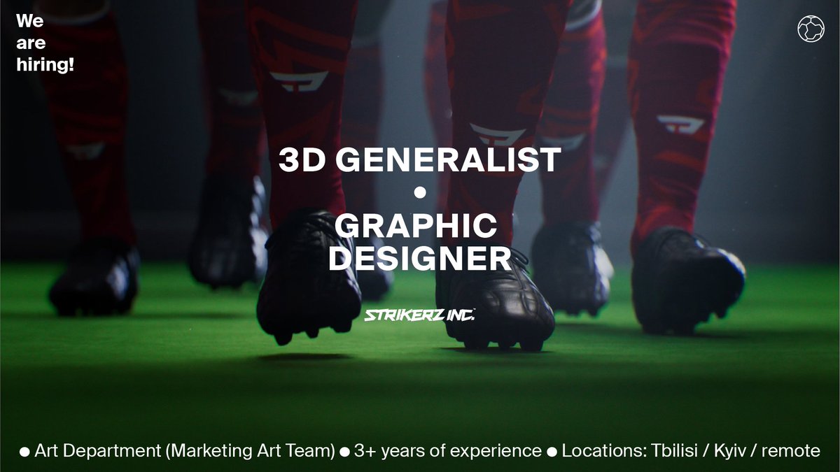 We are hiring 🚀 3D Generalist Graphic Designer If you're passionate about transforming imaginative concepts into captivating visual experiences and want to play an integral role in our team, then come aboard 💪 📩 You can apply via the link strikerz.inc/#thefuture