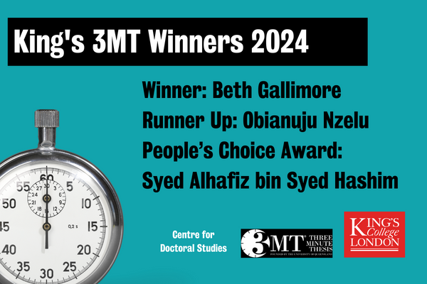 King's Doctoral College (@kcldocstudies) on Twitter photo Massive congratulations to <a href="/BethGallimore/">Beth Gallimore</a> for winning our <a href="/KingsCollegeLon/">King's College London</a> <a href="/3MT_official/">Three Minute Thesis</a> grand final.
Watch her in action along with our runner up Obianuju Nzelu and the People's Choice winner <a href="/AlhafizSyed/">Syed Alhafiz</a>
youtube.com/watch?v=XWxlu6… Massive congratulations to <a href="/BethGallimore/">Beth Gallimore</a> for winning our <a href="/KingsCollegeLon/">King's College London</a> <a href="/3MT_official/">Three Minute Thesis</a> grand final.
Watch her in action along with our runner up Obianuju Nzelu and the People's Choice winner <a href="/AlhafizSyed/">Syed Alhafiz</a>
youtube.com/watch?v=XWxlu6…