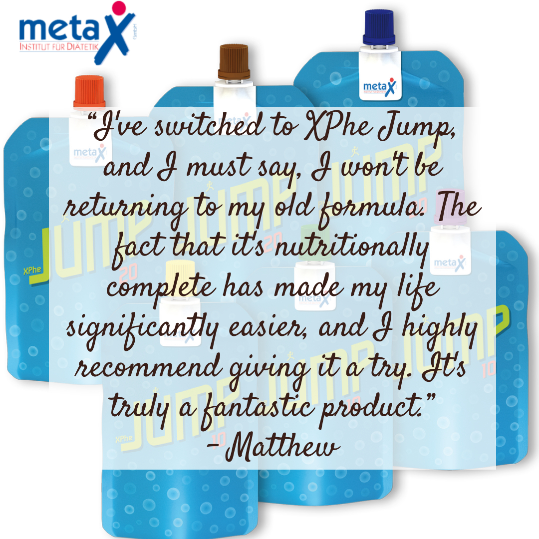 Looking for a ready-to-drink protein substitute for PKU? Here's the feedback received form one of the patients taking metaX XPhe Jump. Samples link here prominpku.com/xphe_samples/ Products should be used under strict medical supervision #PKU #lowproteindiet #lowprotein