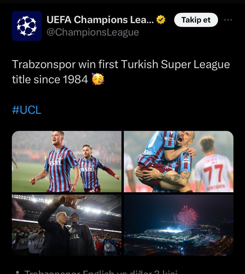 Yıllardır Uefa Uefa diye kafa sktiler Uefa bile son şampiyonluklarını 1984 olarak paylaşıp 2010-2011 Şampiyonu Bizi Kabul etmişti