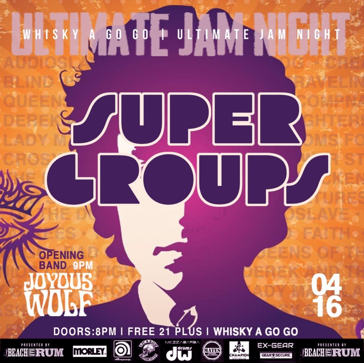 SAVE THE DATE! When music’s biggest names come together in a new project it’s not just a group, it’s a Super Group. Celebrate them with us on Tuesday, April 16, 2024, as Ultimate Jam Night presents the music of SUPER GROUPS!