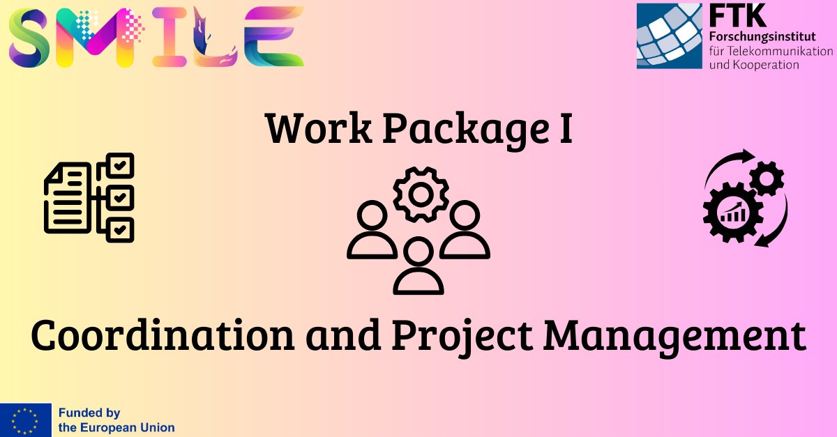 HESmile_project's tweet image. 1️⃣ Get introduced to our #WorkPackages [1/8]
Key to project success? Effective #coordination!
Led by @FTKde, #WorkPackage 1 sets the stage for smooth collaboration among all #partners, ensuring efficient #projectmanagement every step of the way💼
#HorizonSMILE #HorizonEurope