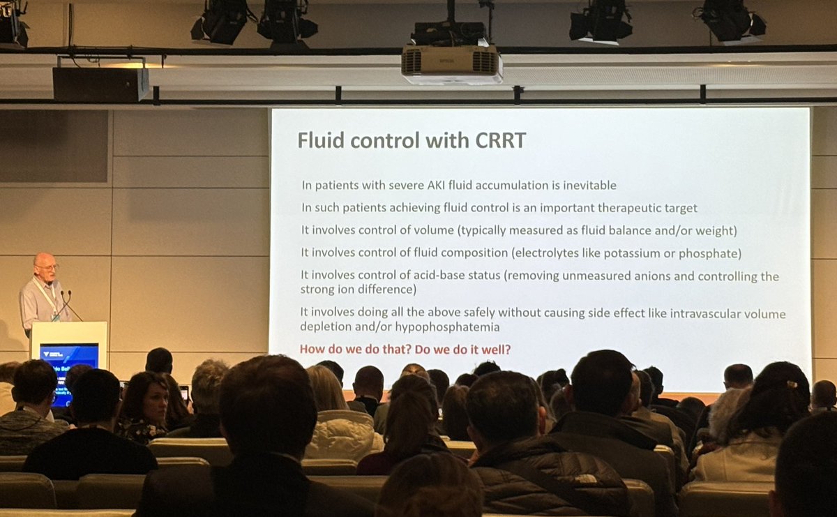 BaiardoMartina's tweet photo. Now on stage @BellomoRinaldo for #ISICEM24
💦 #CKRT as a tool for managing #fluid status in #critiacllyill patients
How do you manage net ultrafiltration rate? https://t.co/bzjUtgq0kO