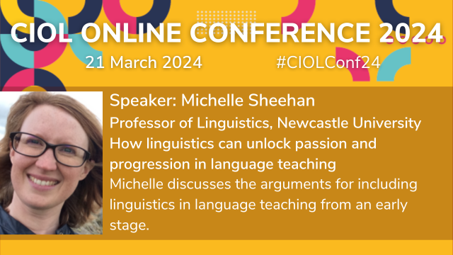 Next up is Professor Michelle Sheehan on 'How linguistics can unlock passion and progression in languages'
#CIOLConf24 #Linguistics #LanguageLearning #LanguageTeaching