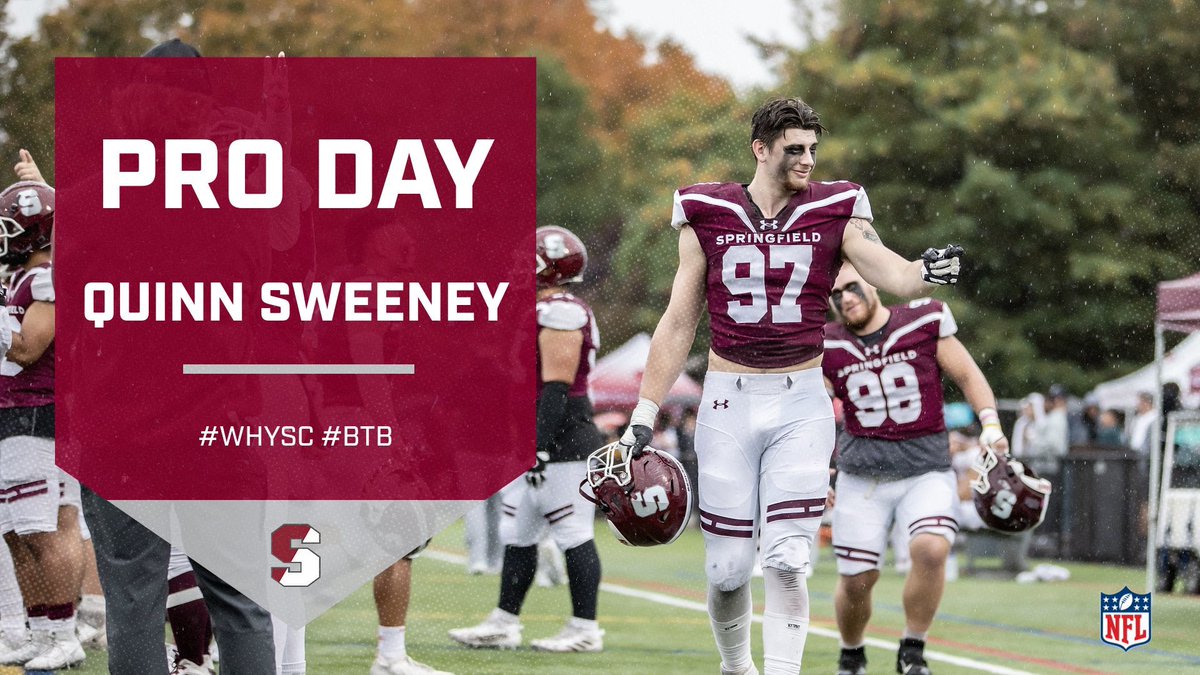Springfield Football (@_scfootball) on Twitter photo We are extremely excited to support the NEWMAC Defensive Player of The Year and member of The Brotherhood <a href="/qsweeney97/">Quinn sweeney</a> today at Holy Cross Football’s Pro Day‼️ We know Quinn will crush it today just like everything else he does on and off the field‼️🔻 #WHYSC #LTBR We are extremely excited to support the NEWMAC Defensive Player of The Year and member of The Brotherhood <a href="/qsweeney97/">Quinn sweeney</a> today at Holy Cross Football’s Pro Day‼️ We know Quinn will crush it today just like everything else he does on and off the field‼️🔻 #WHYSC #LTBR