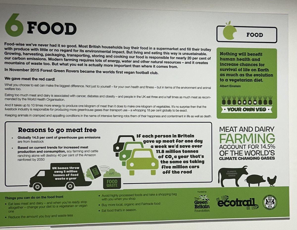 Spent the day at a sustainability event yesterday with <a href="/GlosHealthNHS/">Gloucestershire Health and Care NHS FT</a> fascinating day and fabulous venue. <a href="/FGRFC_Official/">Forest Green Rovers</a> great hosts and fabulous food, enjoyed learning more about the Greenest Football Club and their vegan menu, which was delicious 😋