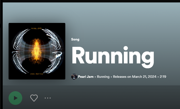 #PearlJam #Running #NewSingle open.spotify.com/track/2LeoKjw8… @PearlJam @Spotify