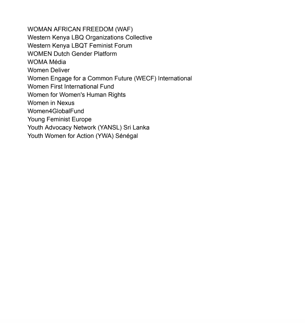Join Civil Society's call signed by more than 100 organisations to pressure UN Member States to counter backlash at #CSW68 Let's continue mobilising to ensure #HealthRights and #SSRR are upheld and protected.

You can access the letter in EN/FR/SP 👇
 women4gf.org/2024/03/20/w4g…