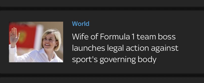 “Wife of Formula 1 boss” Come on @SkyNews, it’s 2024 - do better. #F1