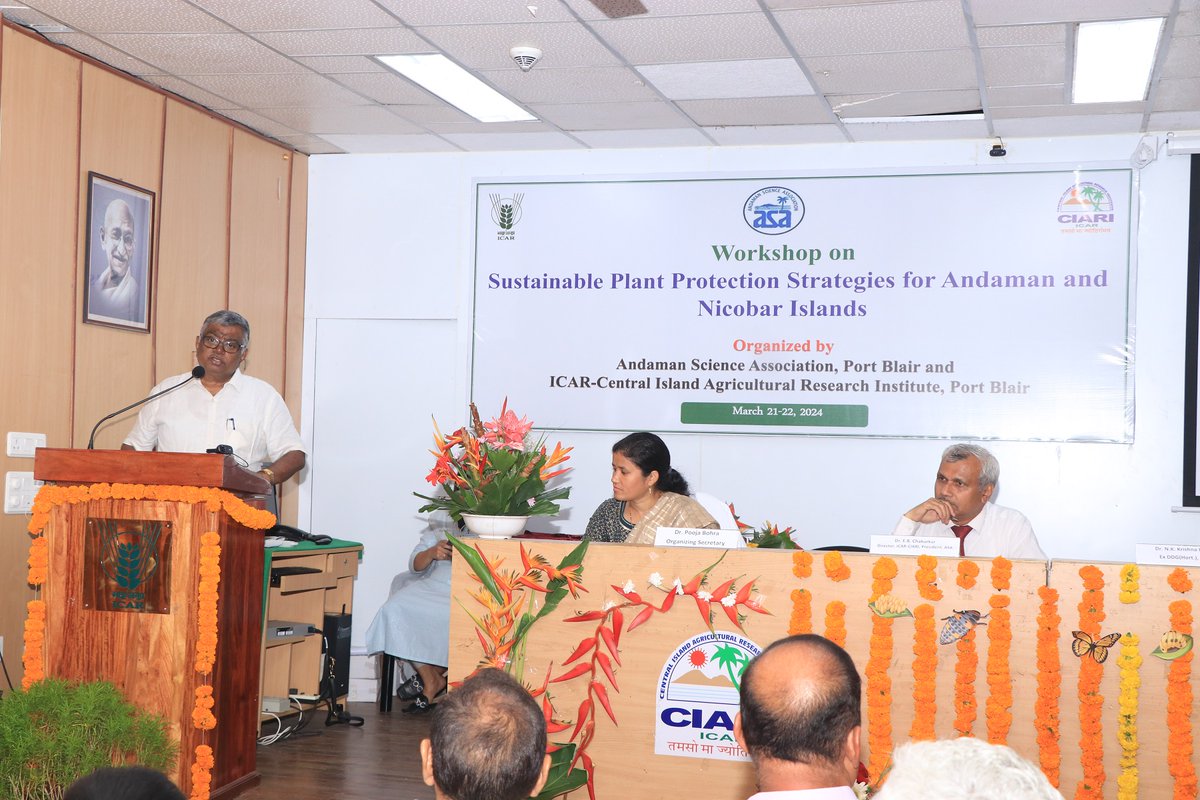 Workshop on Sustainable Plant Protection Strategies for ANI (SPPS- 2024) Jointly organized by Andaman Science Association(ASA) and ICAR- CIARI gets Inaugurated @icarindia @Andaman_Admin @AgriGoI @Zamirahmed05 @ciari_kkaran @JaiSunder7