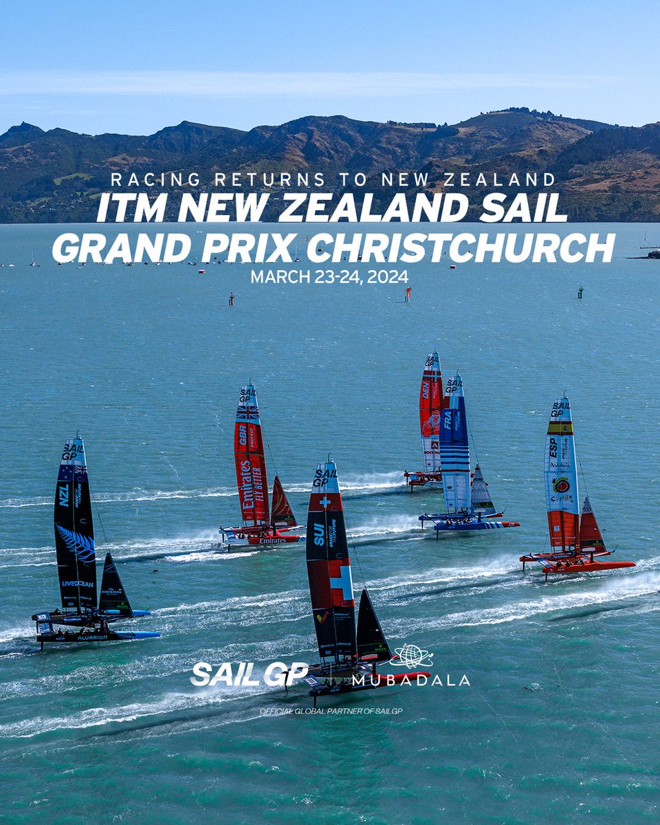 The on-water action returns to the spectacular Whakaraupō, Lyttelton Harbour. The ITM New Zealand Sail Grand Prix | Christchurch takes place this weekend from 23-24 March. Stay posted for all the event results next week.