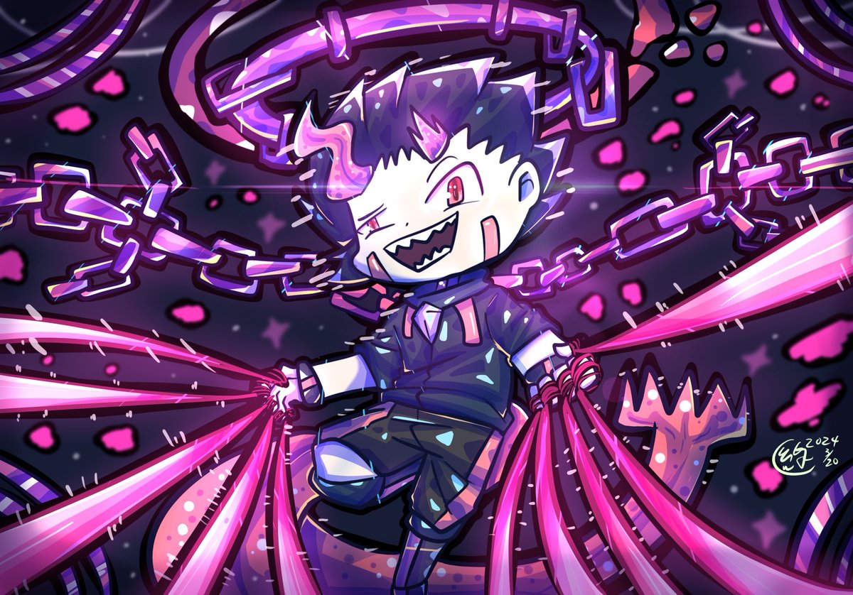 oc 彼岸（幻羽） 洋紅色配紫色 讚