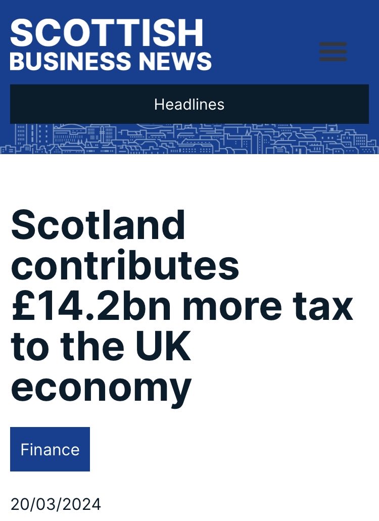 MUST HAVE MISSED THIS ON THE NEWS.. Just think of what Scotland could do with this extra money instead of subsidising the Brit.Gov.??