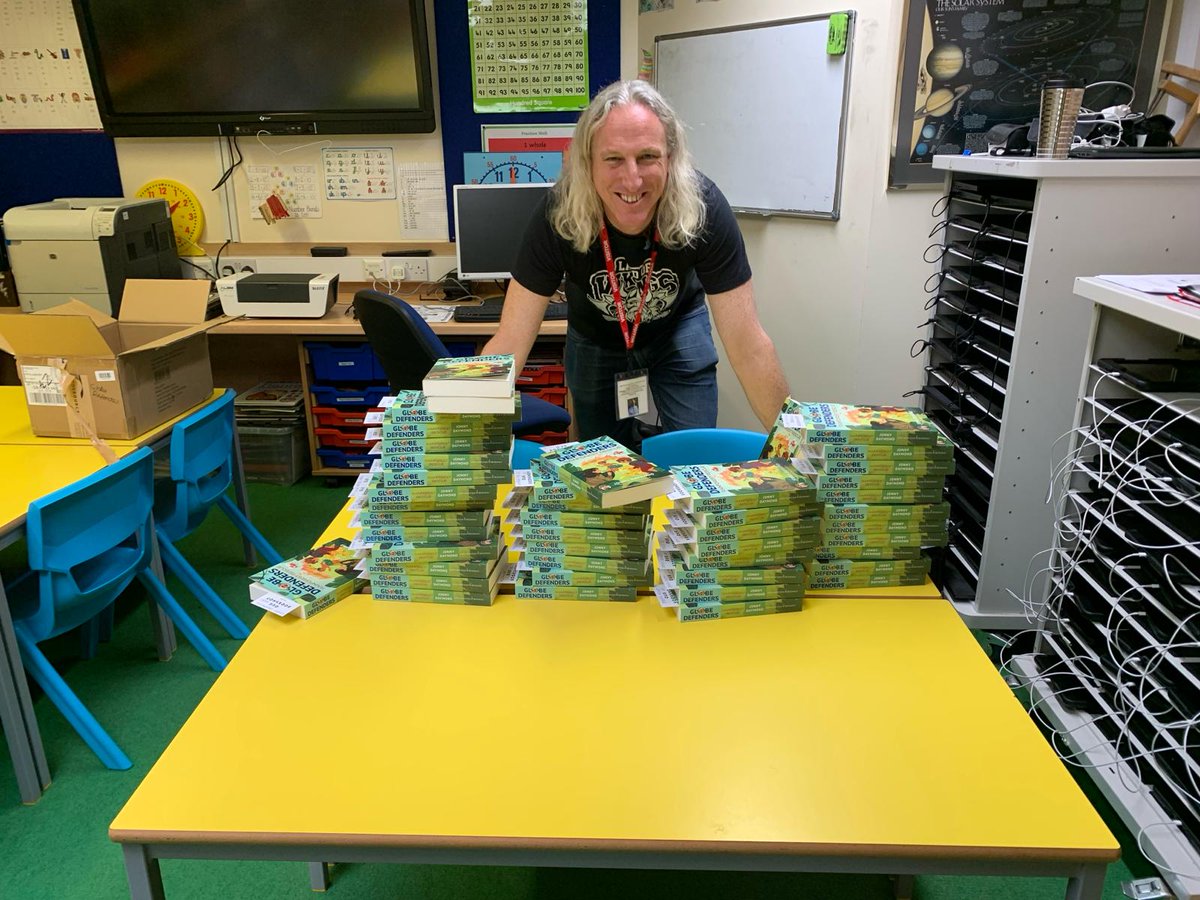 #globedefenders Rainforest Rescue is officially released! I'm overjoyed to be a published author. A million thanks to @TyildS, @NFPublishingUK & @marcoguadalupi. And to @midascampaigns & @Our_Bookshop for organising awesome visits to @SRA_StAlbans & Pulford Lower School!