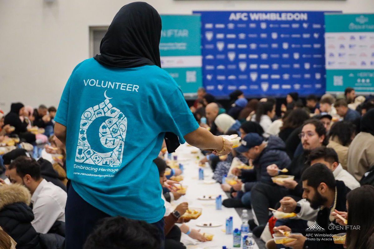 For the very first time in history, @AFCWimbledon played hosts to @OpenIftar at Plough Lane marking the holy month of #Ramadan! 🏟️ 🌙 In an exciting & spirited encounter, it was a beautiful evening deeply immersed in heritage, community, faith & football. 📸 @ShaFoShizzle