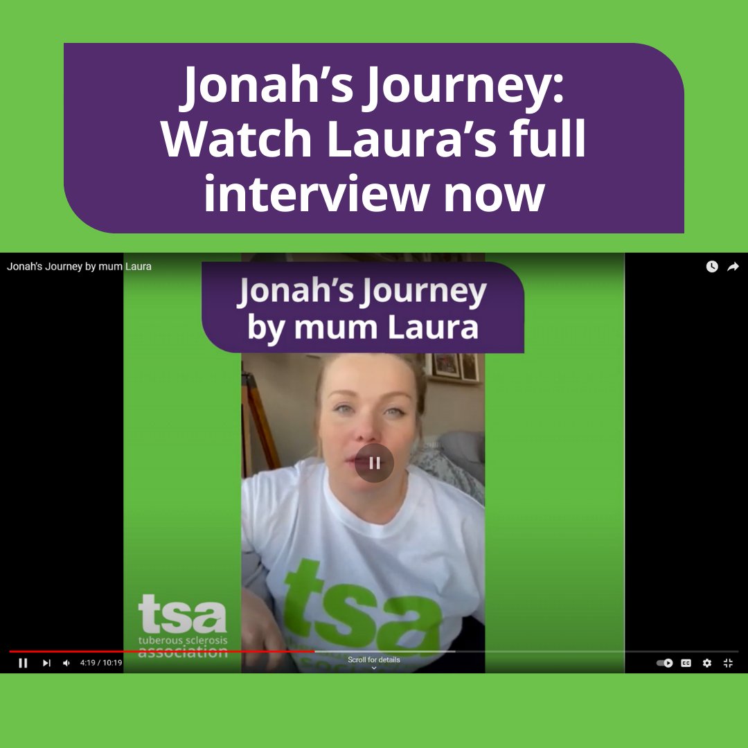 Our Spring Appeal 2024 focuses on little Jonah Holt, diagnosed with TSC at a few months old. Mum Laura told us about Jonah's diagnosis, its impact, and how we supported them and continue to be here for them and everyone in the TSC community.

youtube.com/watch?v=iIiZhp…