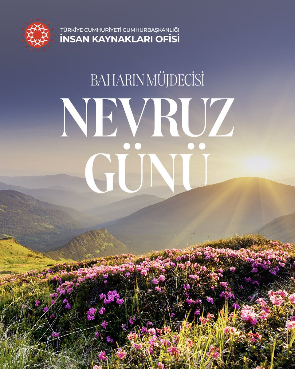 Baharın müjdecisi Nevruz’un, milletimize ve tüm insanlığa esenlikler getirmesi dileğiyle #NevruzBayramı’mız kutlu olsun.